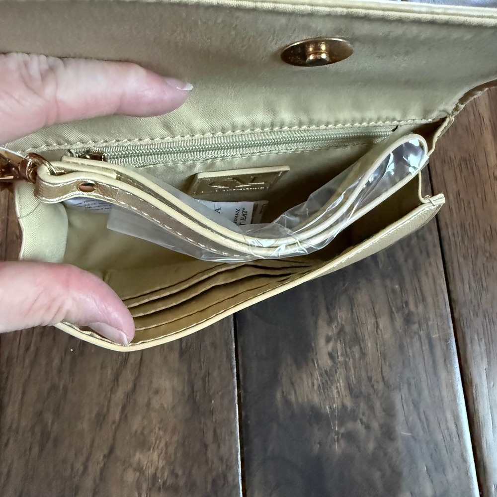 CXL Christian Lacroix Bali Caviar Small Clutch Wristlet Gold‎ CXLH24989-GOLD NWT - Picture 5 of 6